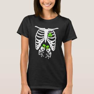 Funny St Patricks Day Twins Pregnancy Announcement T-Shirt