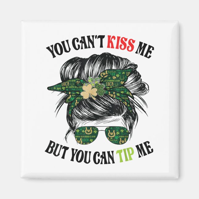Funny St Patricks Day Waitress Bartender Waiter Ti Magnet (Front)