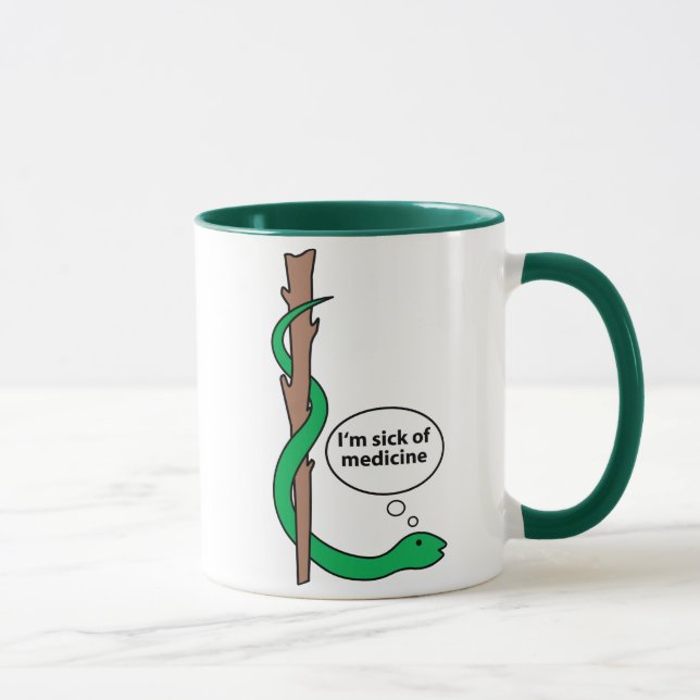 Funny Staff of Asclepius Mug (Right)