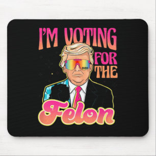 Funny Stand With Trump Vote 4 Trump 2024 Gifts Mouse Mat
