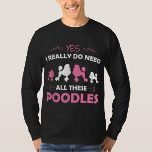 Funny Standard Poodle Dog Lover Puppy Breed Pink T-Shirt