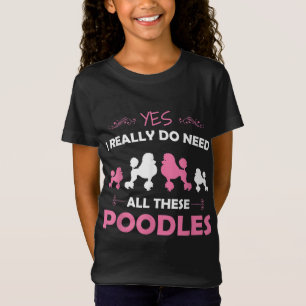 Funny Standard Poodle Dog Lover Puppy Breed Pink T-Shirt