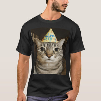 Funny Staring Meme Cat Birthday Greeting s Boys T-Shirt