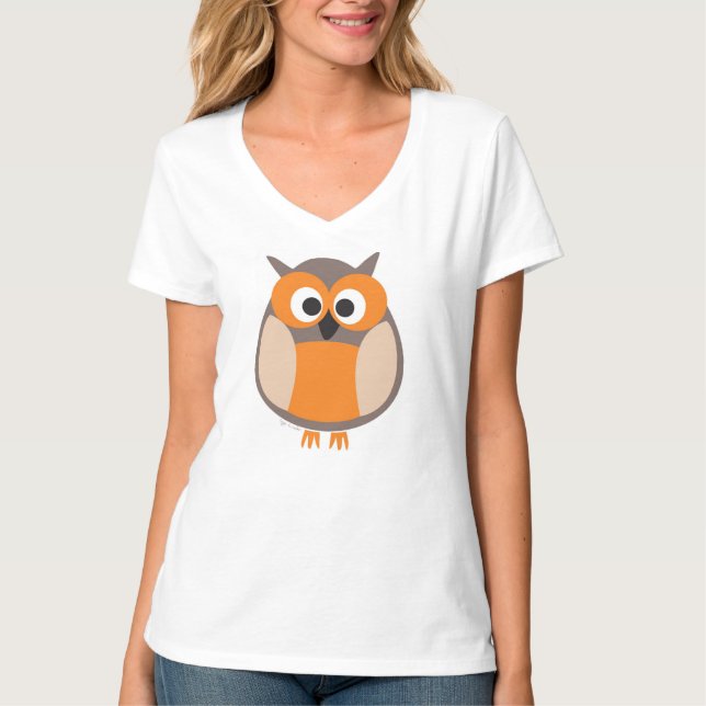 Funny staring owl t-shirt (Front)