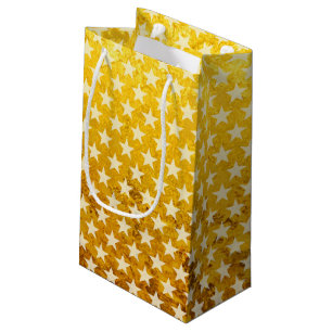 Funny Stars Pattern transparent + your background Small Gift Bag