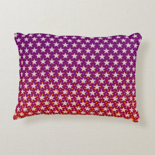Funny Stars Pattern transparent + your idea Decorative Cushion