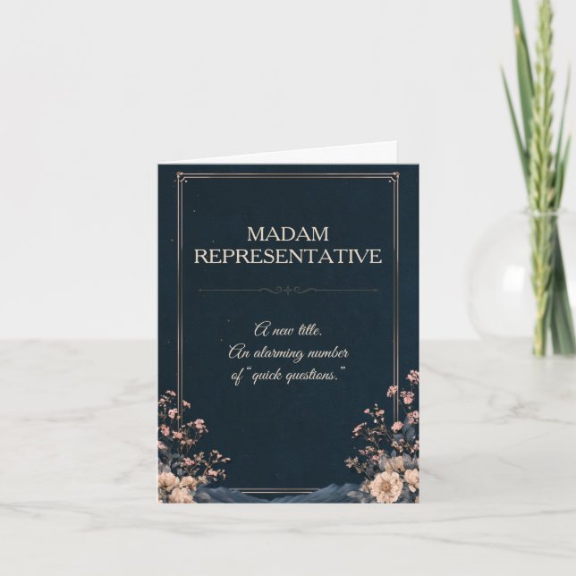 Funny State Representative Quick Questions Card (Front)