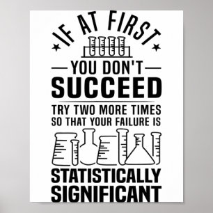 Funny Statistics Science Pun Gift For Men Women Ch Poster