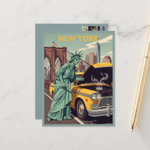 Funny Statue Of Liberty NY Postcard