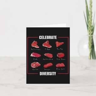 Funny Steak Shirt Celebrate Diversity Types Of Ste Card