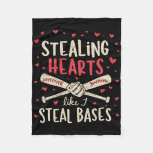 Funny Stealing Hearts Like I Steal Ses Sell Valent Fleece Blanket
