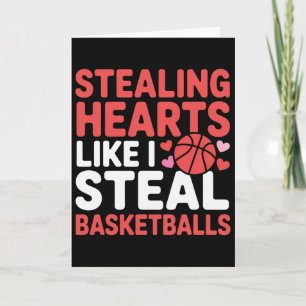 Funny Stealing Hearts Steal Sket Kids Valentine Card
