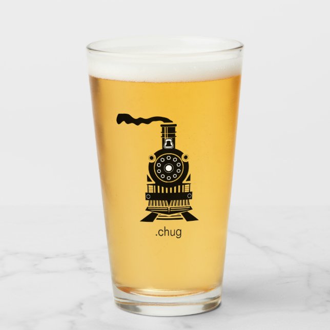 Funny Steam Engine Train & Locomotive Lovers  Glass (Front Filled)