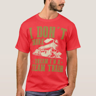 Funny Steam Train Railroad Graphic Railway Lovers  T-Shirt