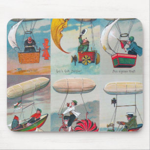 funny steampunk air machines wacky inventions mouse mat