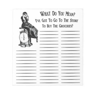 Funny Steampunk Shopping Grocery List Notepad