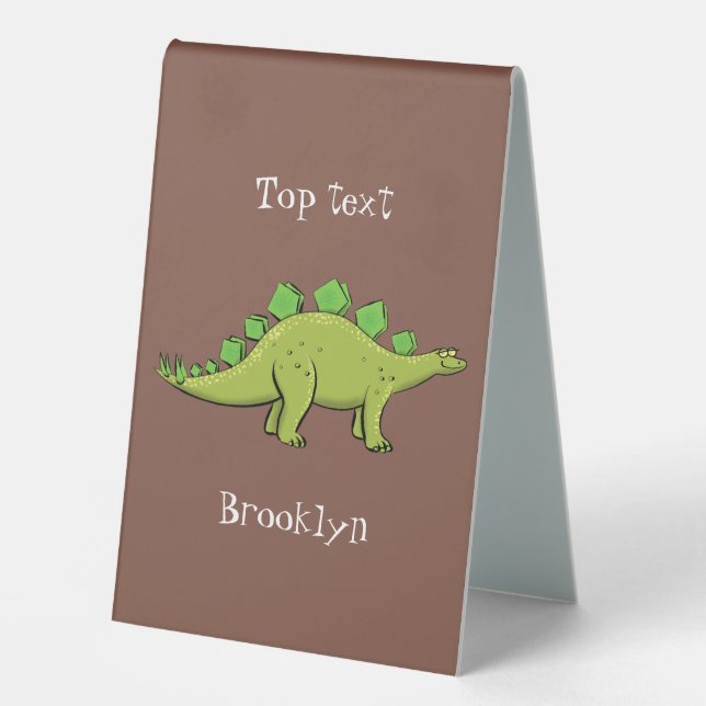Funny stegosaurus dinosaur cartoon (Front)
