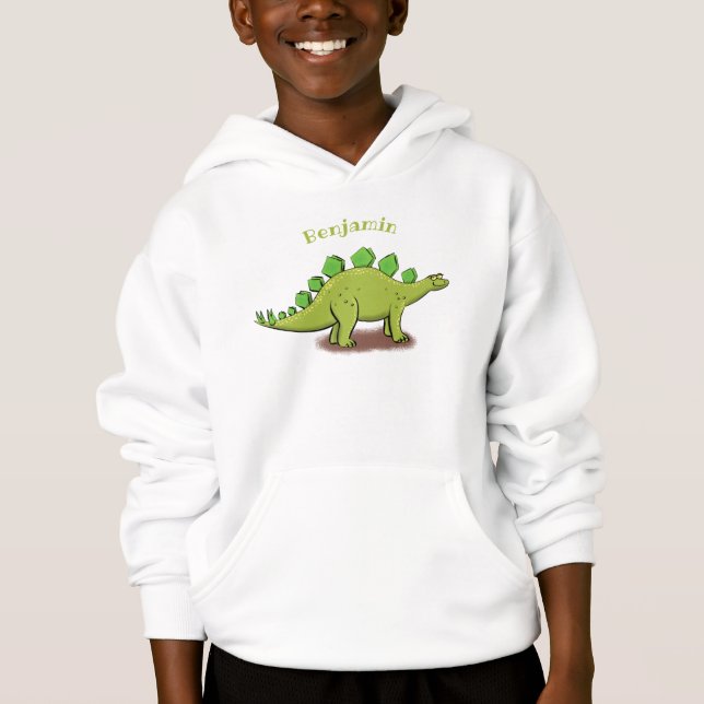 Funny stegosaurus dinosaur cartoon (Front)