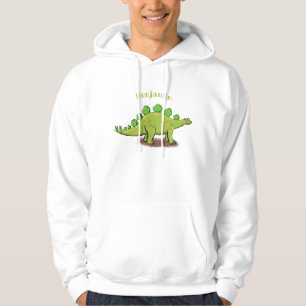 Funny stegosaurus dinosaur cartoon hoodie
