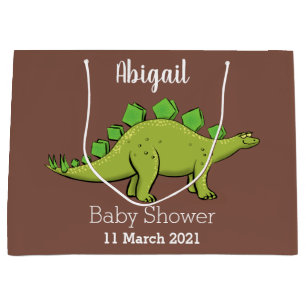 Funny stegosaurus dinosaur cartoon  large gift bag