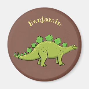 Funny stegosaurus dinosaur cartoon magnet