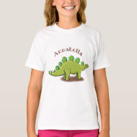 Funny stegosaurus dinosaur cartoon