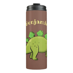 Funny stegosaurus dinosaur cartoon thermal tumbler
