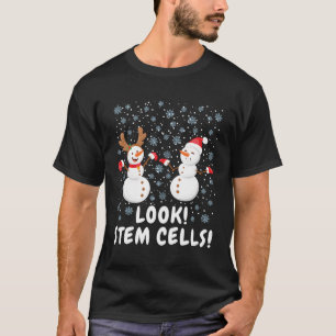 Funny Stem Cell Snowman Science Gift For Christmas T-Shirt