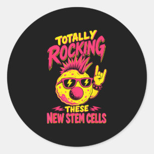 Funny stem cell transplant survivor classic round sticker