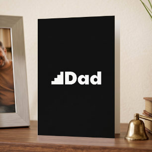 Funny Step Dad Staircase Graphic Pun Holiday Card