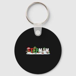 Funny Stepmom Santa Elf Snowman Christmas Womens G Key Ring