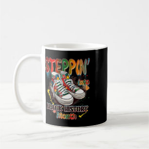 Funny Stepping Into Black History Month Shoes June Coffee Mug