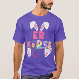 Funny Stethoscope ER Nurse Bunny Easter Day Matchi T-Shirt