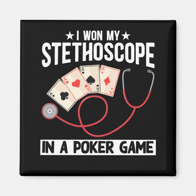 Funny Stethoscope Joke Nurse Doctor Hospital Humou Magnet (Front)