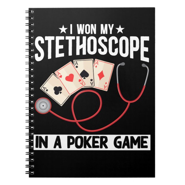Funny Stethoscope Joke Nurse Doctor Hospital Humou Notebook (Front)