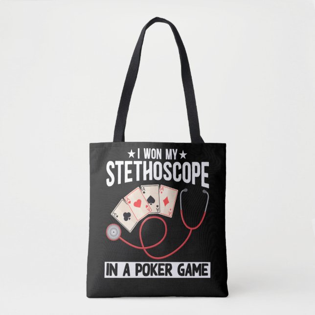 Funny Stethoscope Joke Nurse Doctor Hospital Humou Tote Bag (Front)
