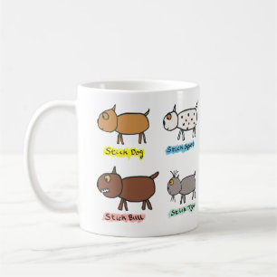 Funny Stick Dogs Coffee Mug
