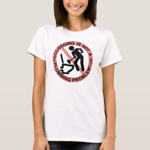 Funny Stick Figure Plunger Clogging Dancer T-Shirt