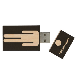 Funny Stick Man Wood USB Flash Drive
