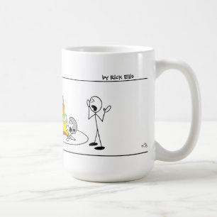 Funny Stick Men Wrestling Coffee Mug
