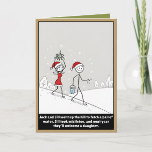 Funny stickman Christmas Card