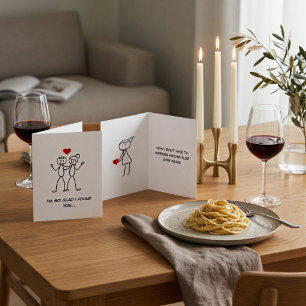 Funny Stickman Love Card – Glad I Found You