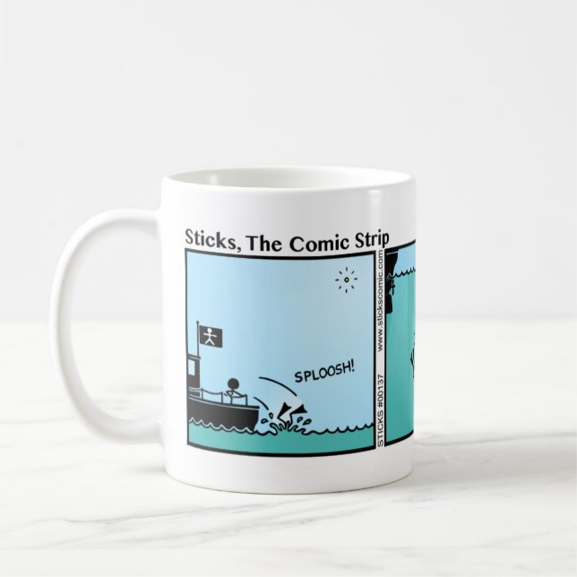 Funny Stickman Mermaid Mug (Left)