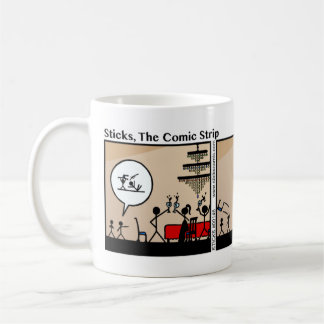 Funny Stickman Pulled Chair Mug