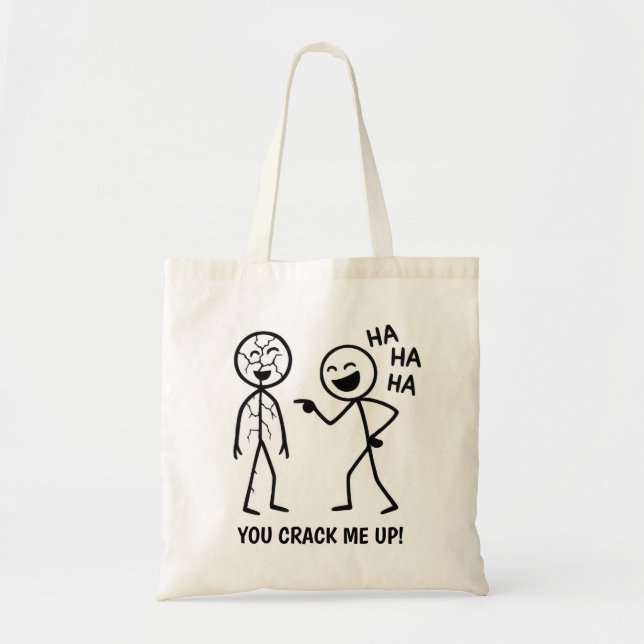 Funny Stickman Tote Bag (Front)