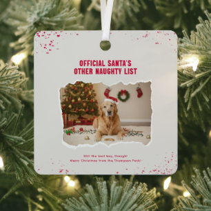 Funny Still The Best Boy Dog Photo Christmas Metal Tree Decoration