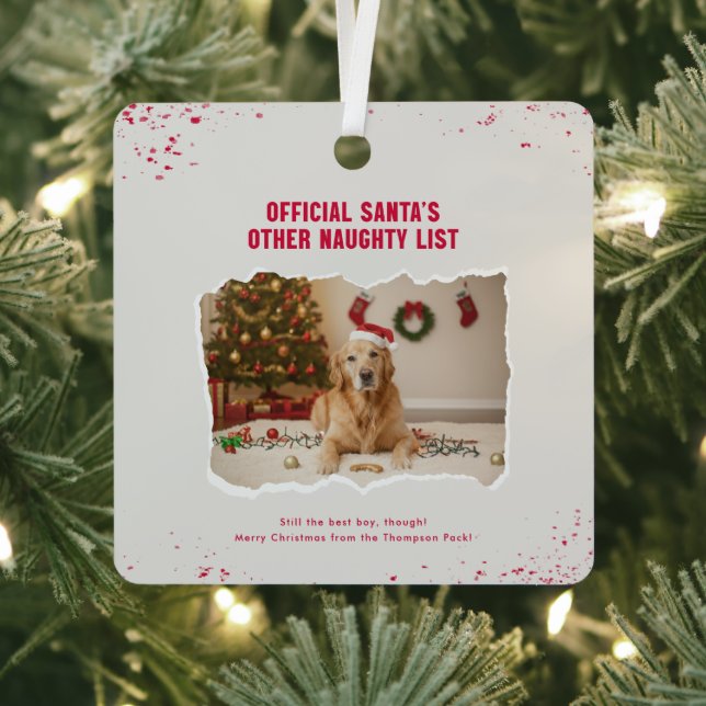 Funny Still The Best Boy Dog Photo Christmas Metal Tree Decoration (Insitu)