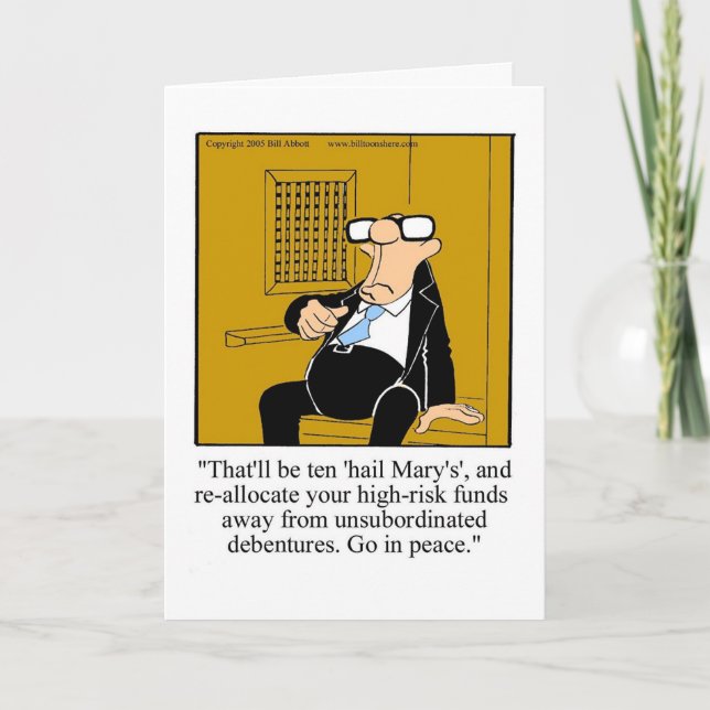 Funny Stock Market Humour Blank card (Front)