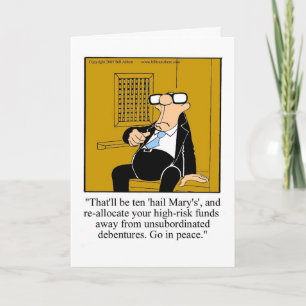 Funny Stock Market Humour Blank card