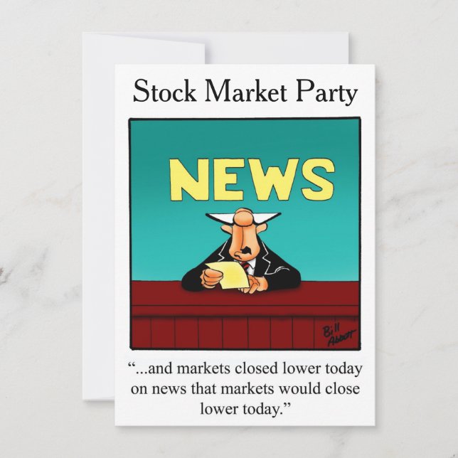 Funny Stock Market Party Invitations (Front)